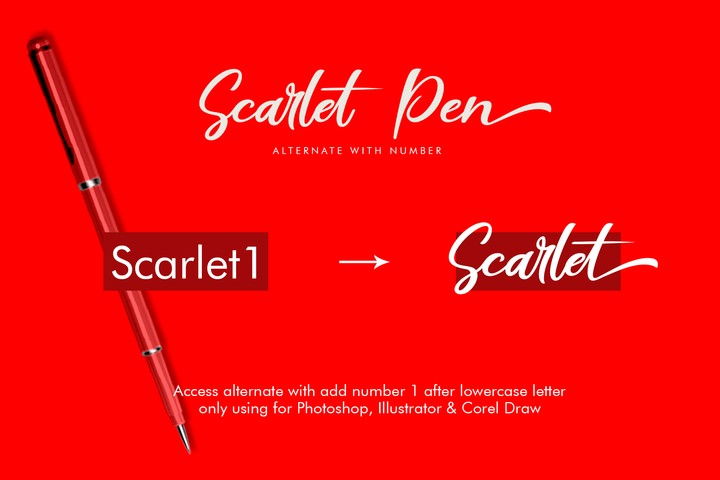 Beispiel einer Scarlet Pen-Schriftart #5